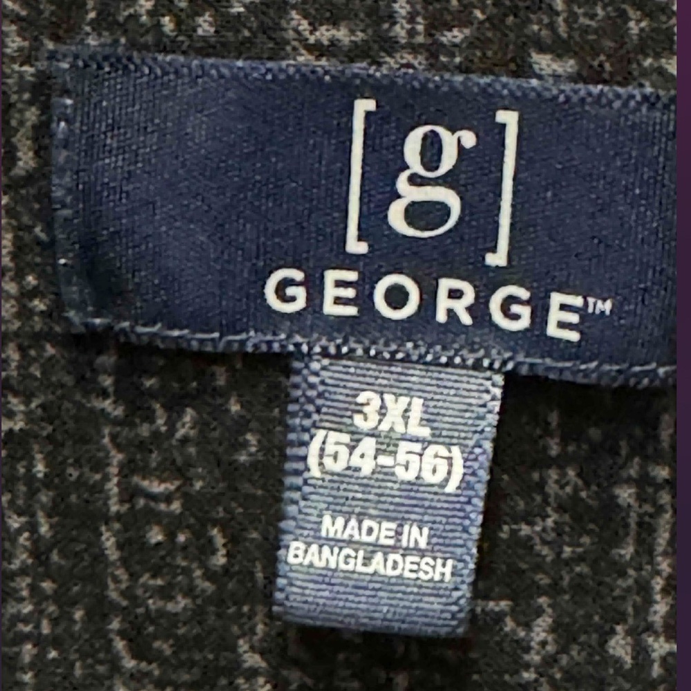 George Black and Gray Patterned Shirt 3XL - Picture 3 of 5